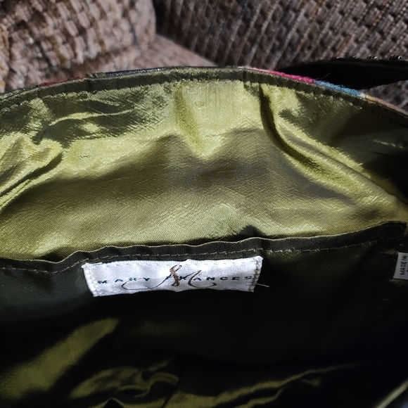 Vintage Mary Frances Beaded Bag Purse Heart Stones Peace Boho Clean Gorgeous - Picture 7 of 14